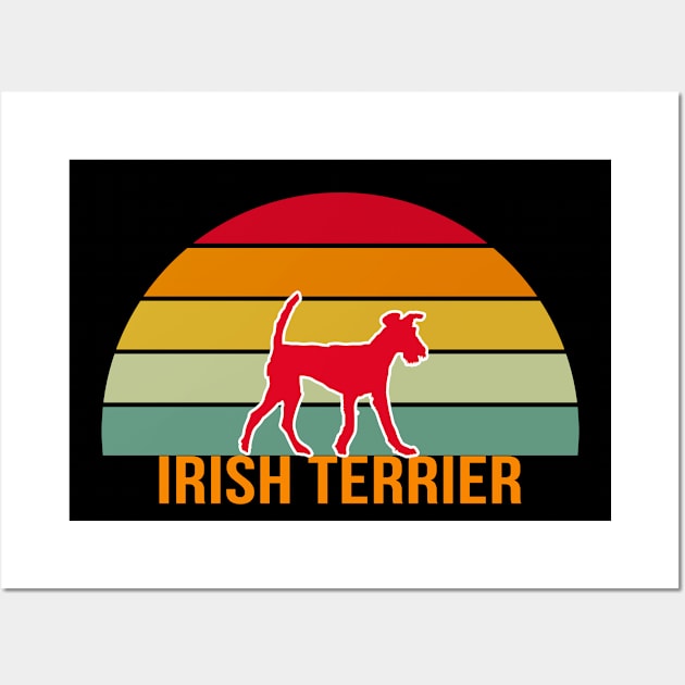 Irish Terrier Vintage Silhouette Wall Art by seifou252017